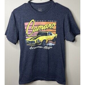 General Motors Men's Camaro Chevrolet Graphic Logo T-Shirt Blue Hybrid Apparel S